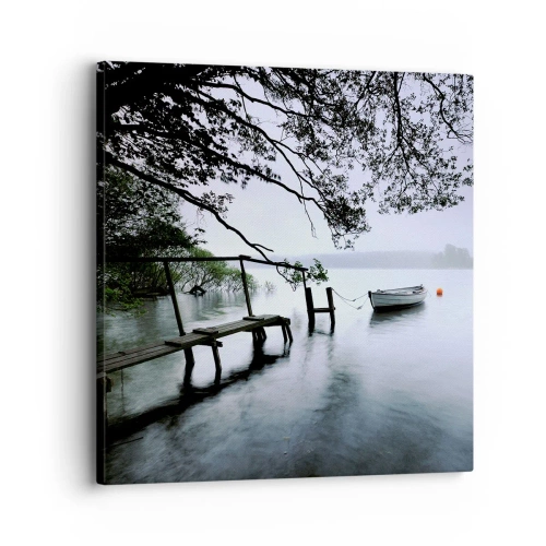 Bild auf Leinwand - Leinwandbild - Du ruhst dich schon aus - 30x30 cm