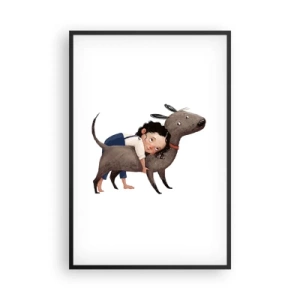 Poster in einem schwarzem Rahmen - Beste Freunde - 61x91 cm