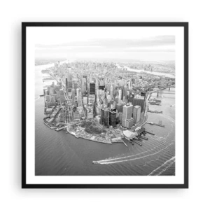 Poster in einem schwarzem Rahmen - Und wie kann es man nicht lieben? - 60x60 cm