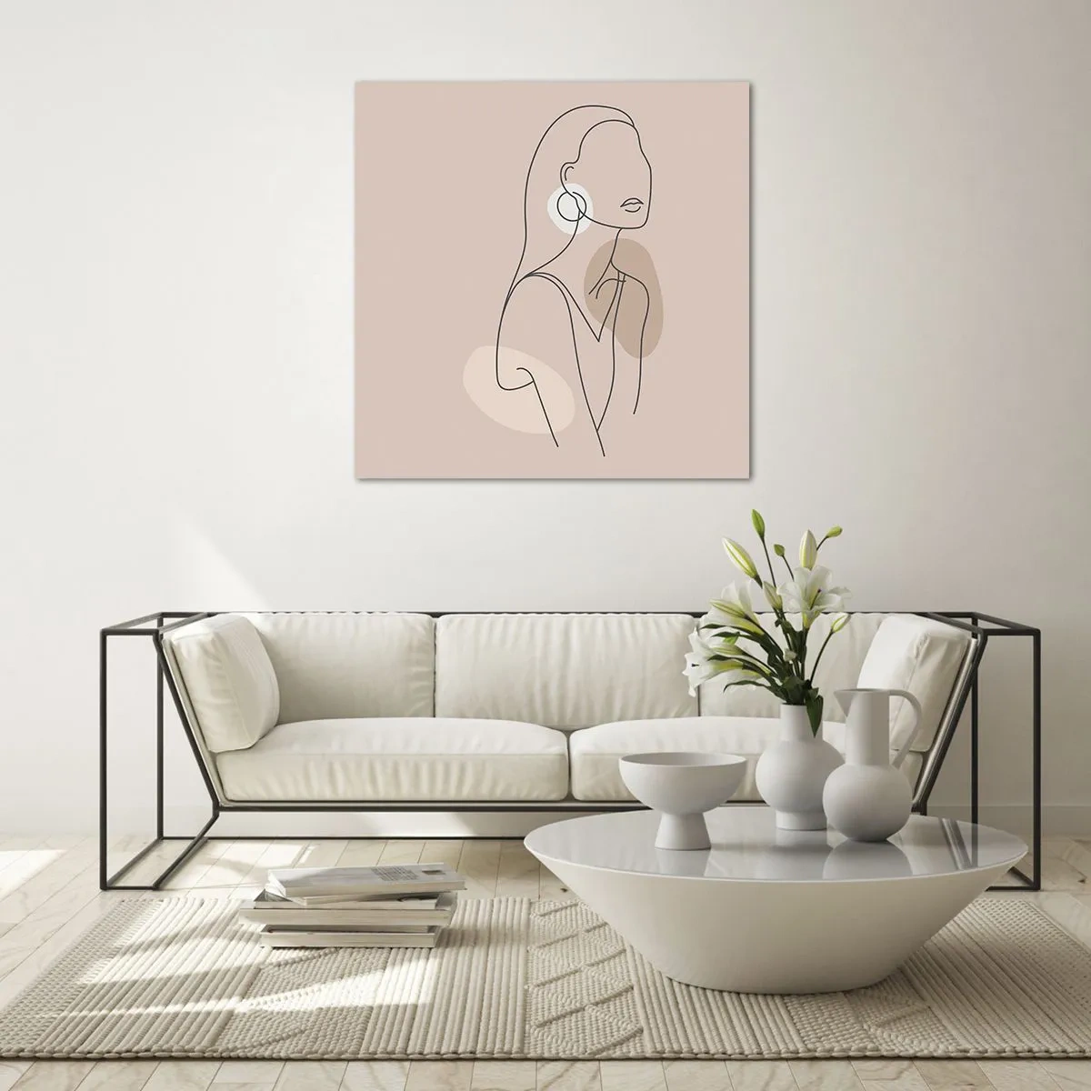 Glasbild - Bild auf glas - Mädchenhafte Ikone - 70x70 cm