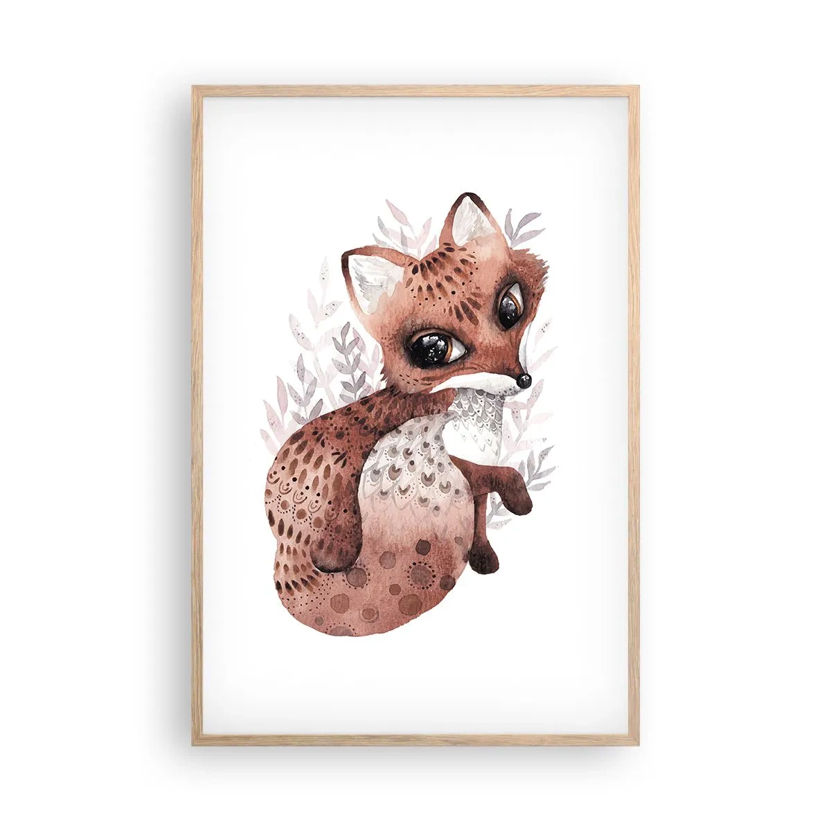 Poster in einem Rahmen aus heller Eiche - Einfach lieben - 61x91 cm