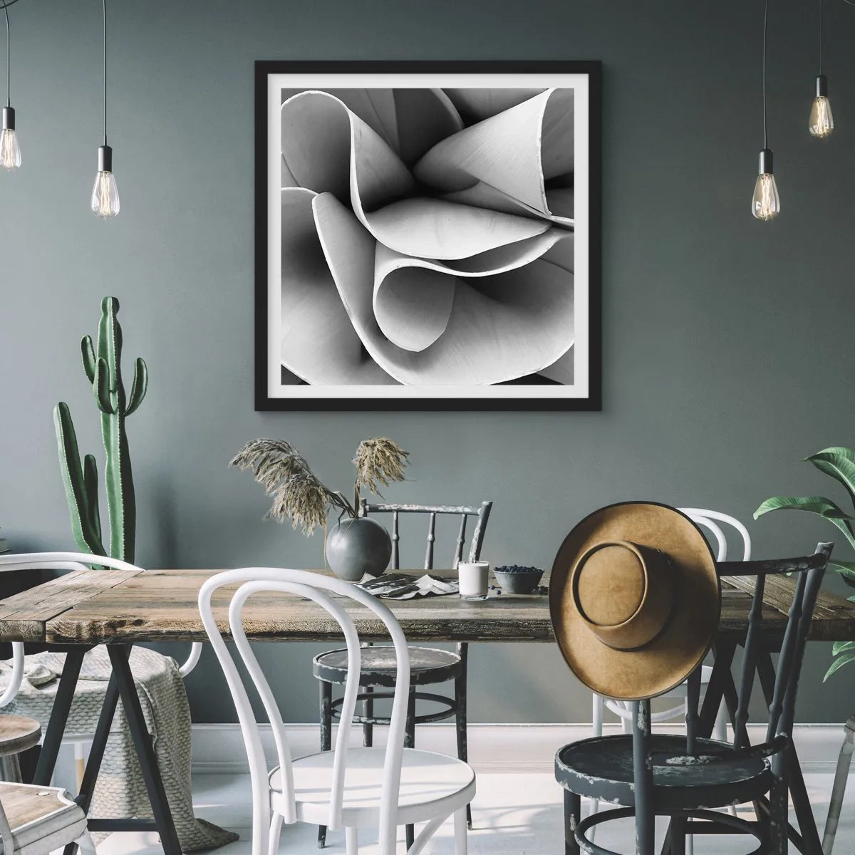 Poster in einem schwarzem Rahmen - Es passiert im Weltraum - 40x40 cm