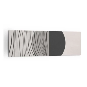 Bild auf Leinwand - Leinwandbild - Abstrakte Linien und geometrische Formen in gedeckten Farben - 160x50cm - Halbe Komposition - Moderne Wanddekoration für Wohnzimmer und Schlafzimmer ARTTOR