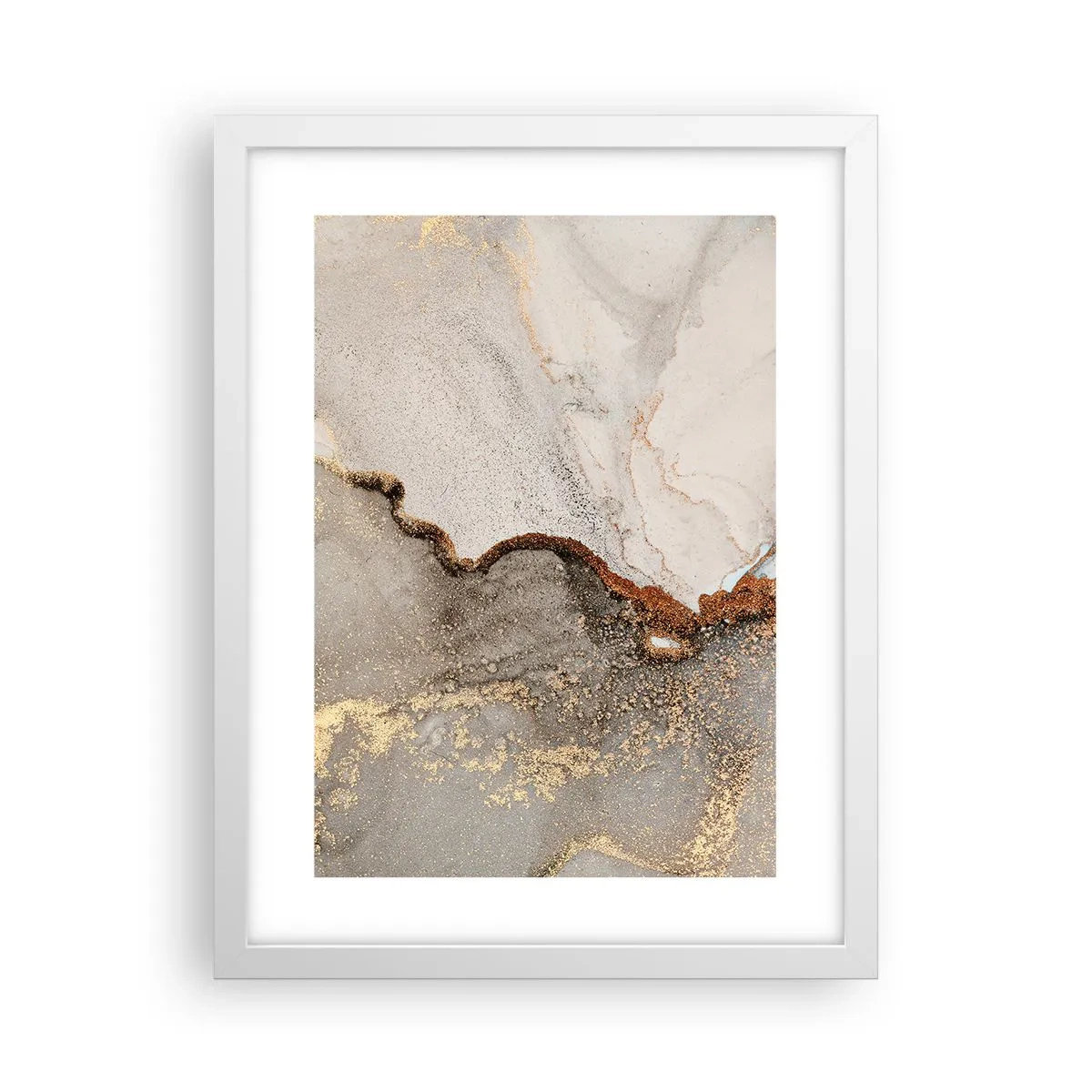 Poster in einem weißen Rahmen - An der Grenze der Farben - 30x40 cm