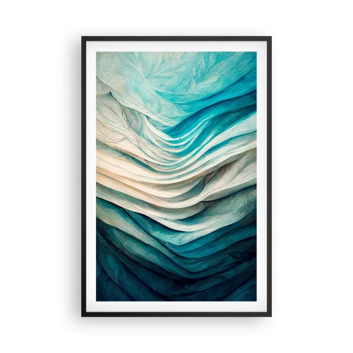 Poster in einem schwarzem Rahmen - Blaue Unersättlichkeit - 61x91 cm