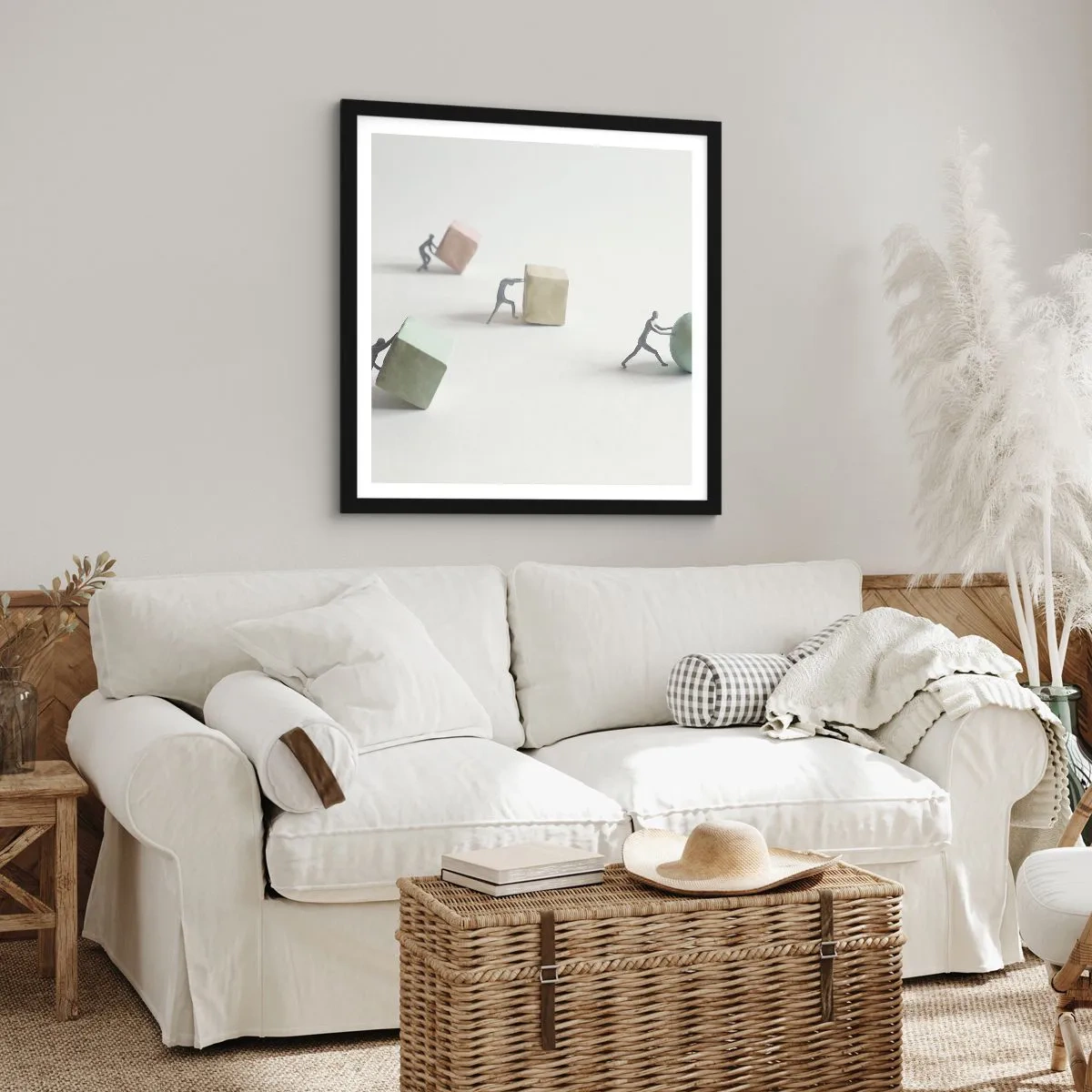 Poster in einem schwarzem Rahmen - Pures Leben - 50x50 cm