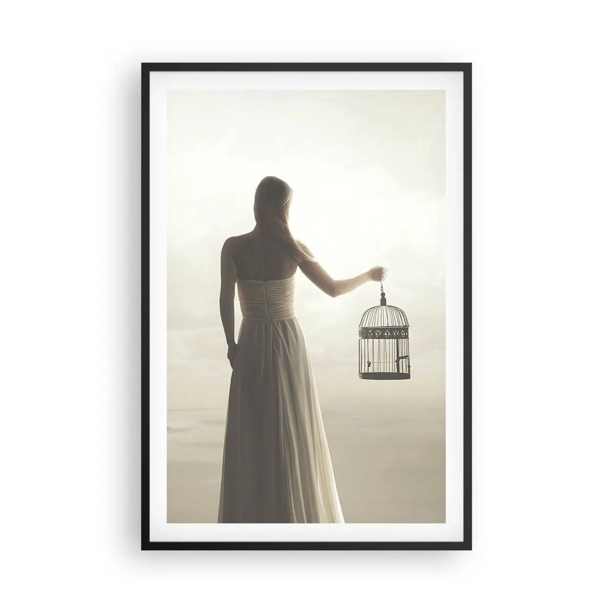 Poster in einem schwarzem Rahmen - Sei frei - 61x91 cm