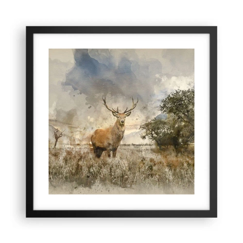 Poster in einem schwarzem Rahmen - Würde – Stärke – Würde - 40x40 cm