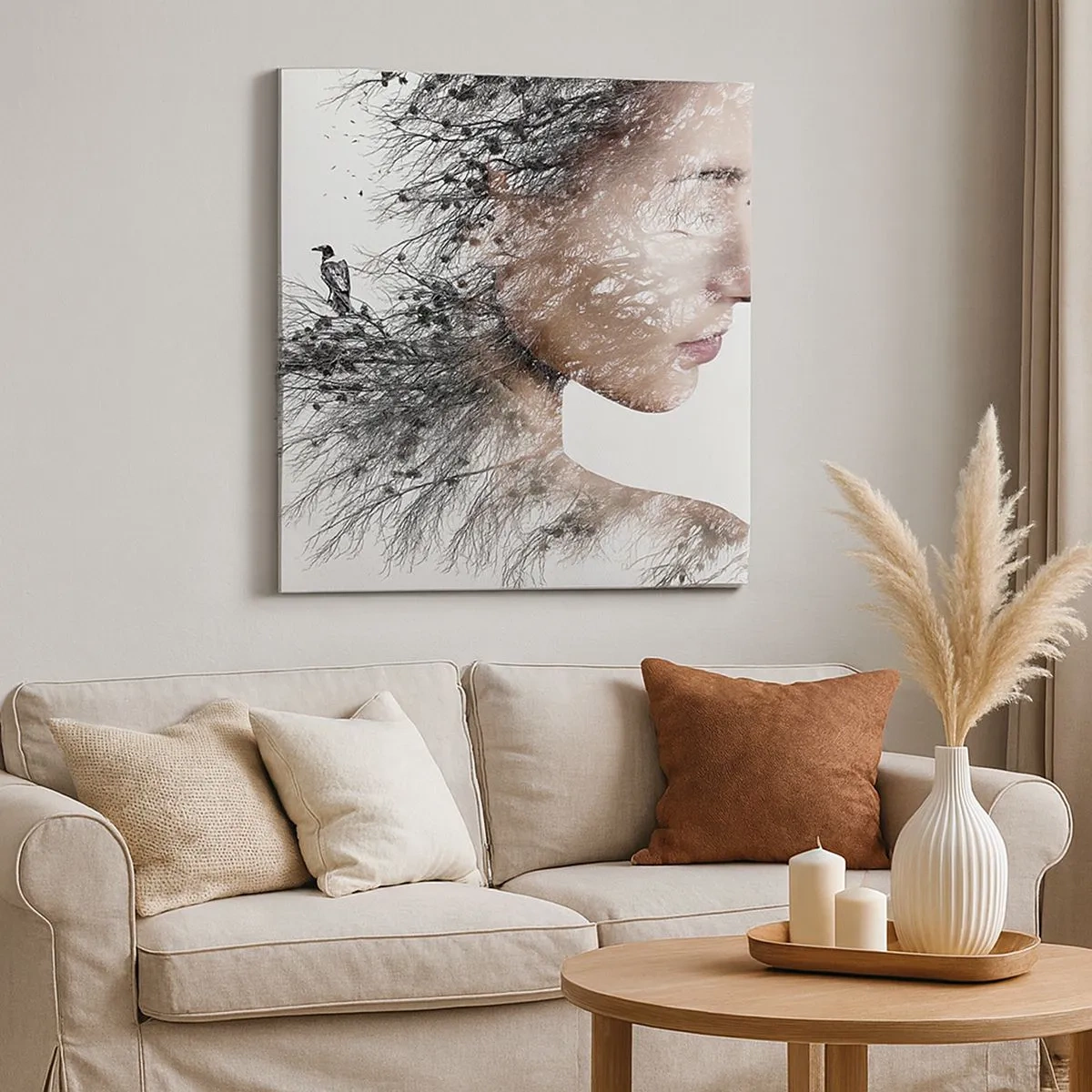 Bild auf Leinwand - Leinwandbild - Der Geist des Waldes - 30x30 cm