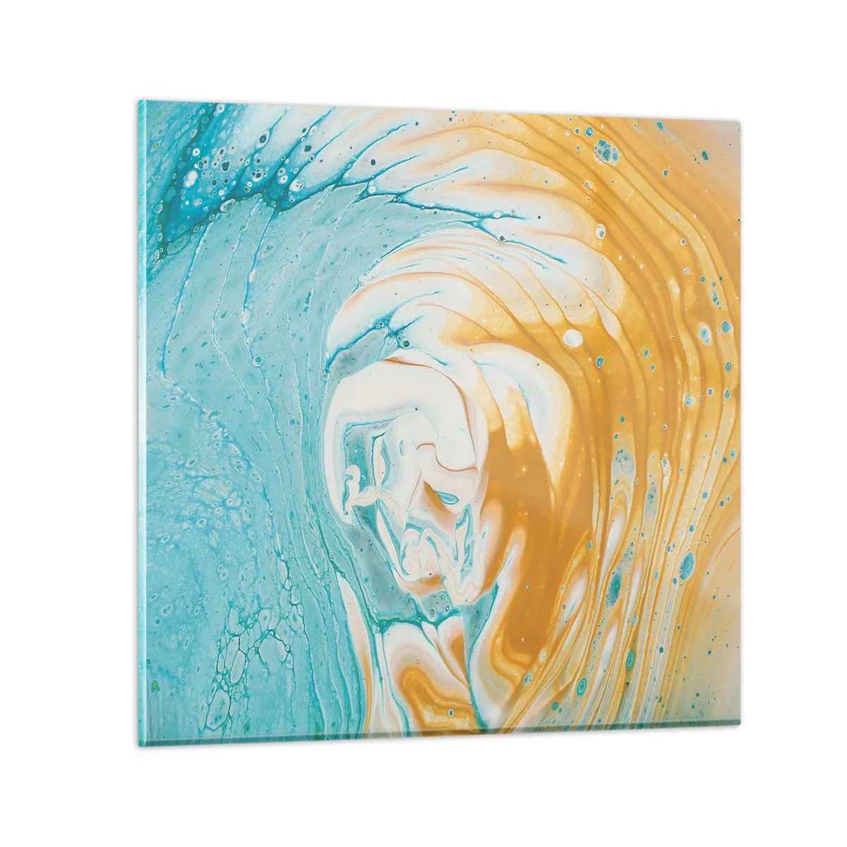 Glasbild - Bild auf glas - Pastellwirbel - 60x60 cm