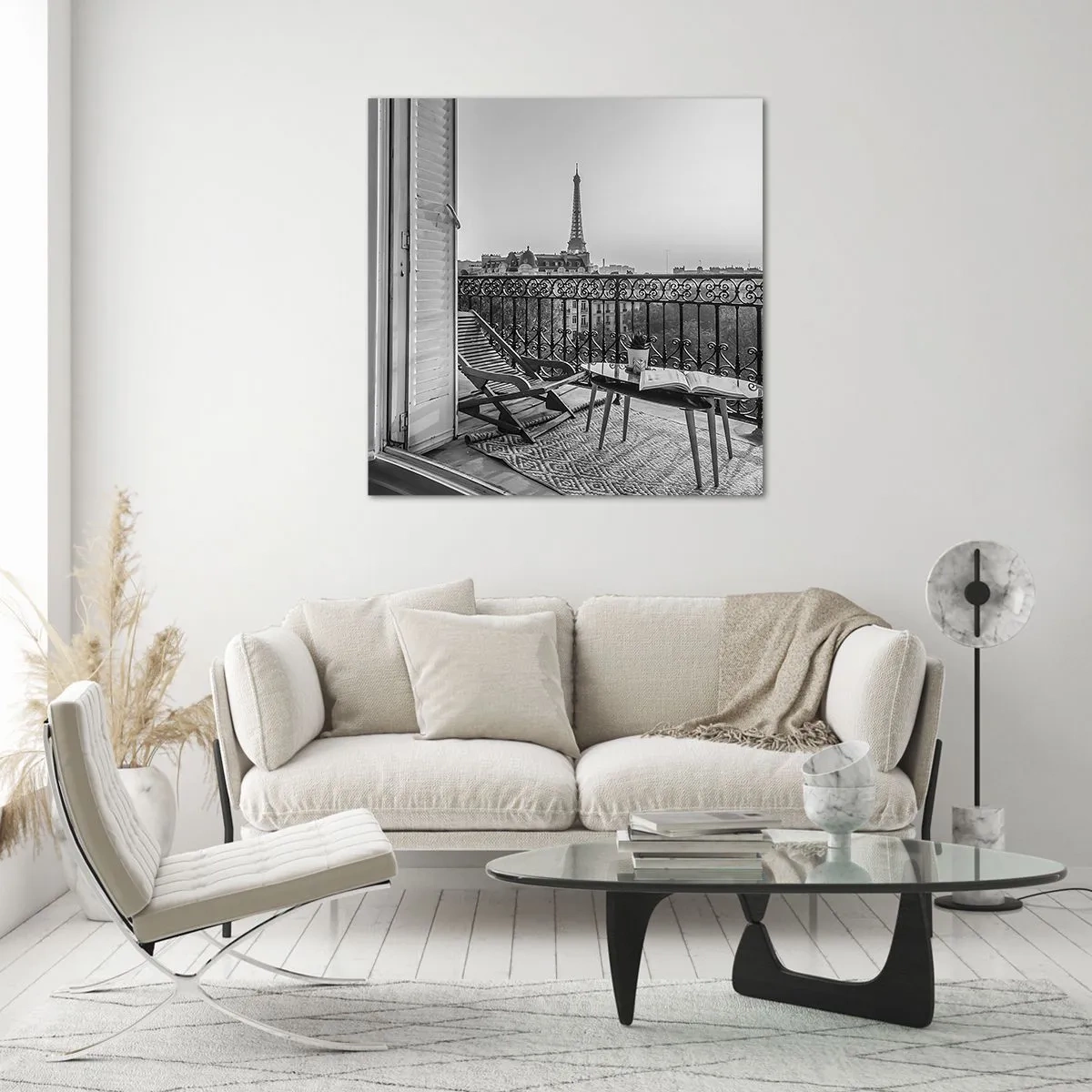Glasbild - Bild auf glas - Pariser Nachmittag - 40x40 cm