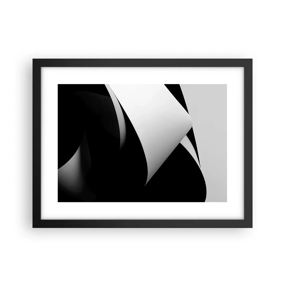 Poster in einem schwarzem Rahmen - Lichtflächen aus der Schattentiefe - 40x30 cm