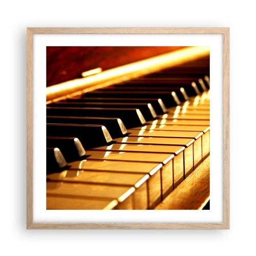 Poster in einem Rahmen aus heller Eiche - Endlose Möglichkeiten - 50x50 cm