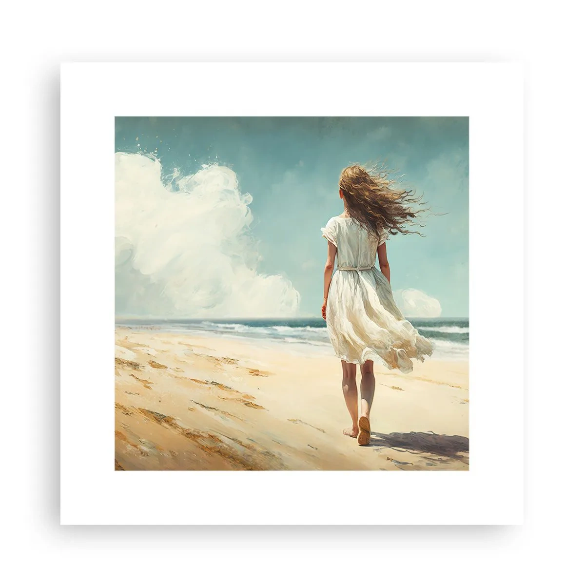 Poster - Der Sonne und dem Wind begegnen - 30x30 cm