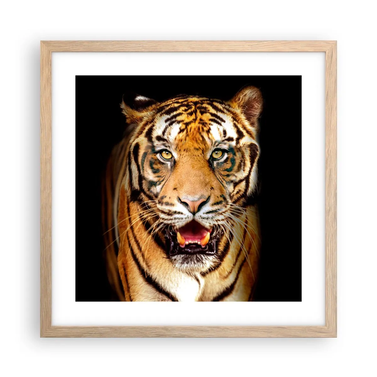 Poster in einem Rahmen aus heller Eiche - Wild im Herzen - 40x40 cm