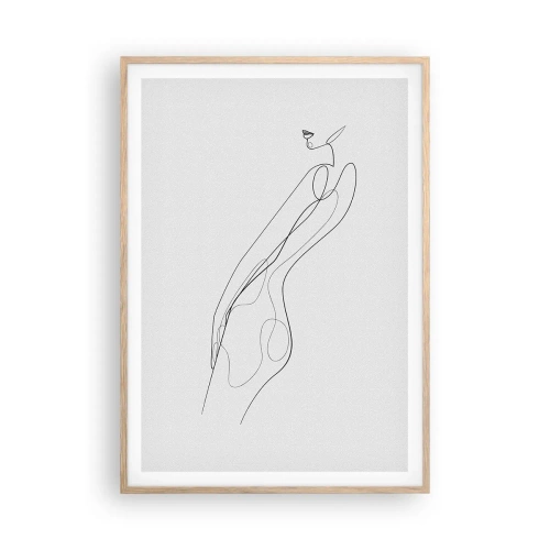 Poster in einem Rahmen aus heller Eiche - Bloß ein Versprechen - 70x100 cm