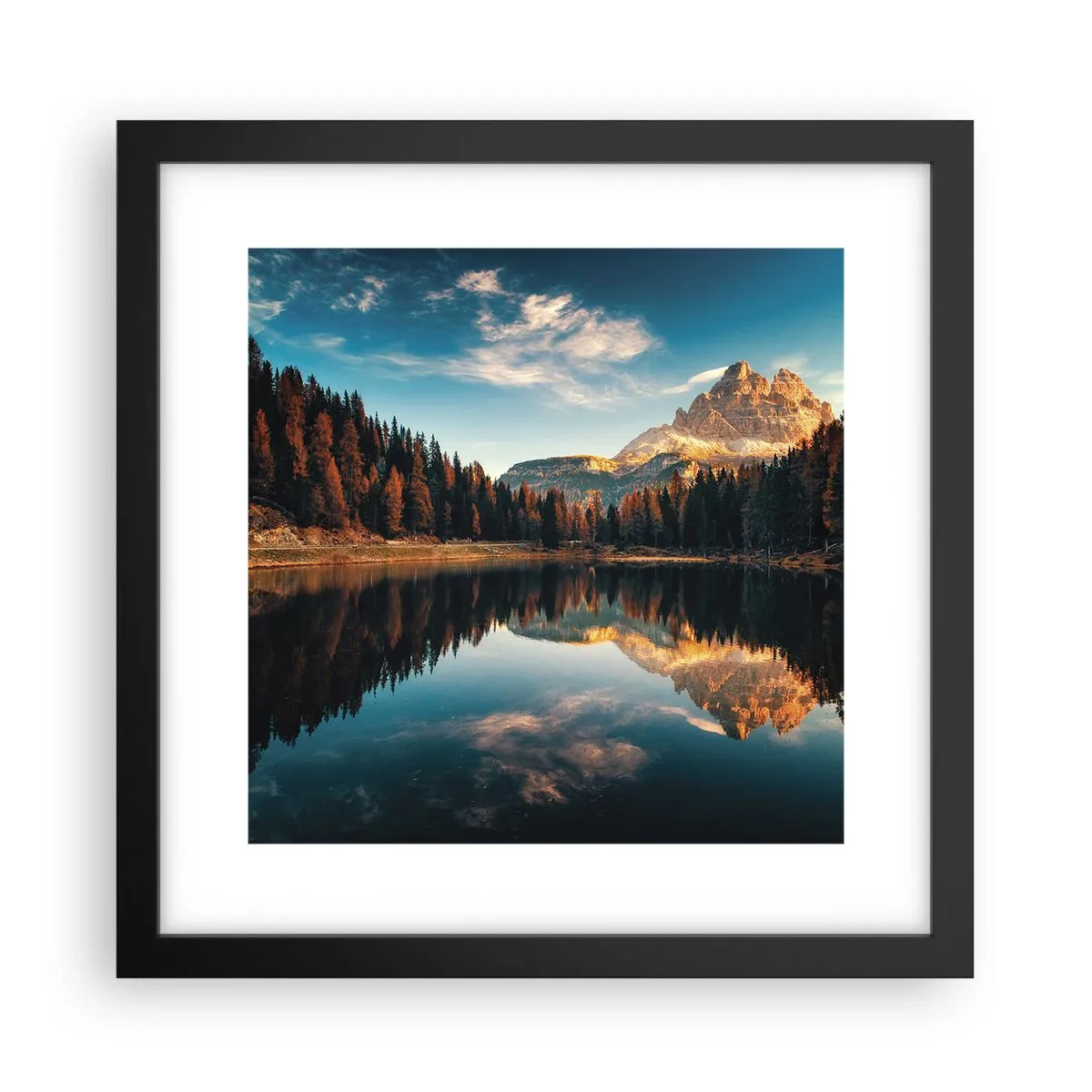 Poster in einem schwarzem Rahmen - Doppelte Landschaft - 30x30 cm