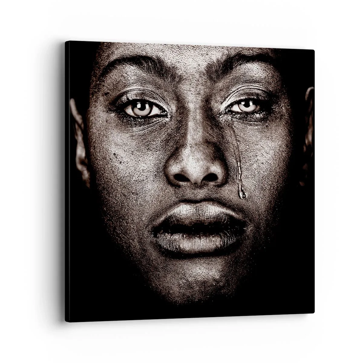 Bild auf Leinwand - Leinwandbild - Eine Träne - 40x40 cm