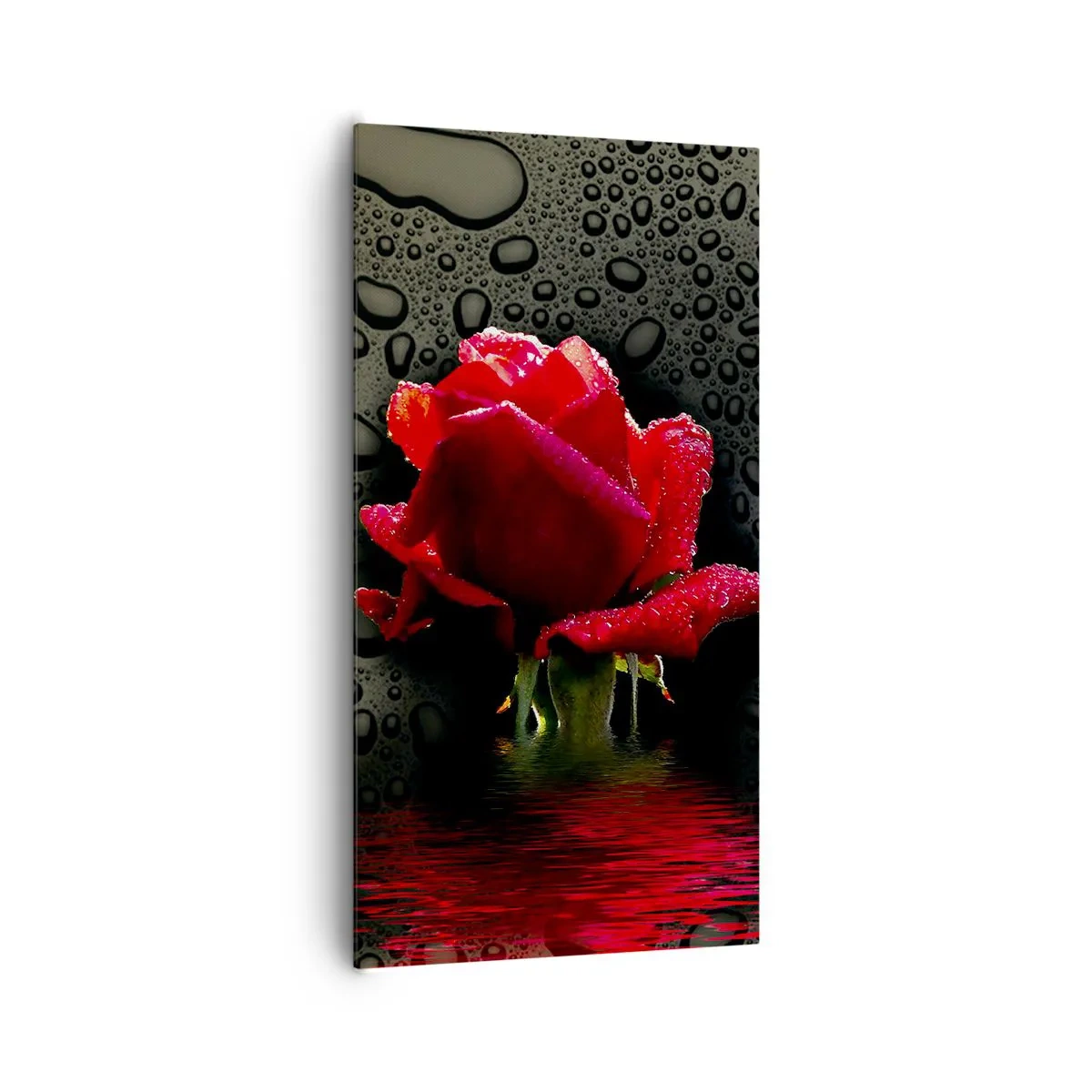 Bild auf Leinwand - Leinwandbild - rot und Schwarz - 65x120 cm