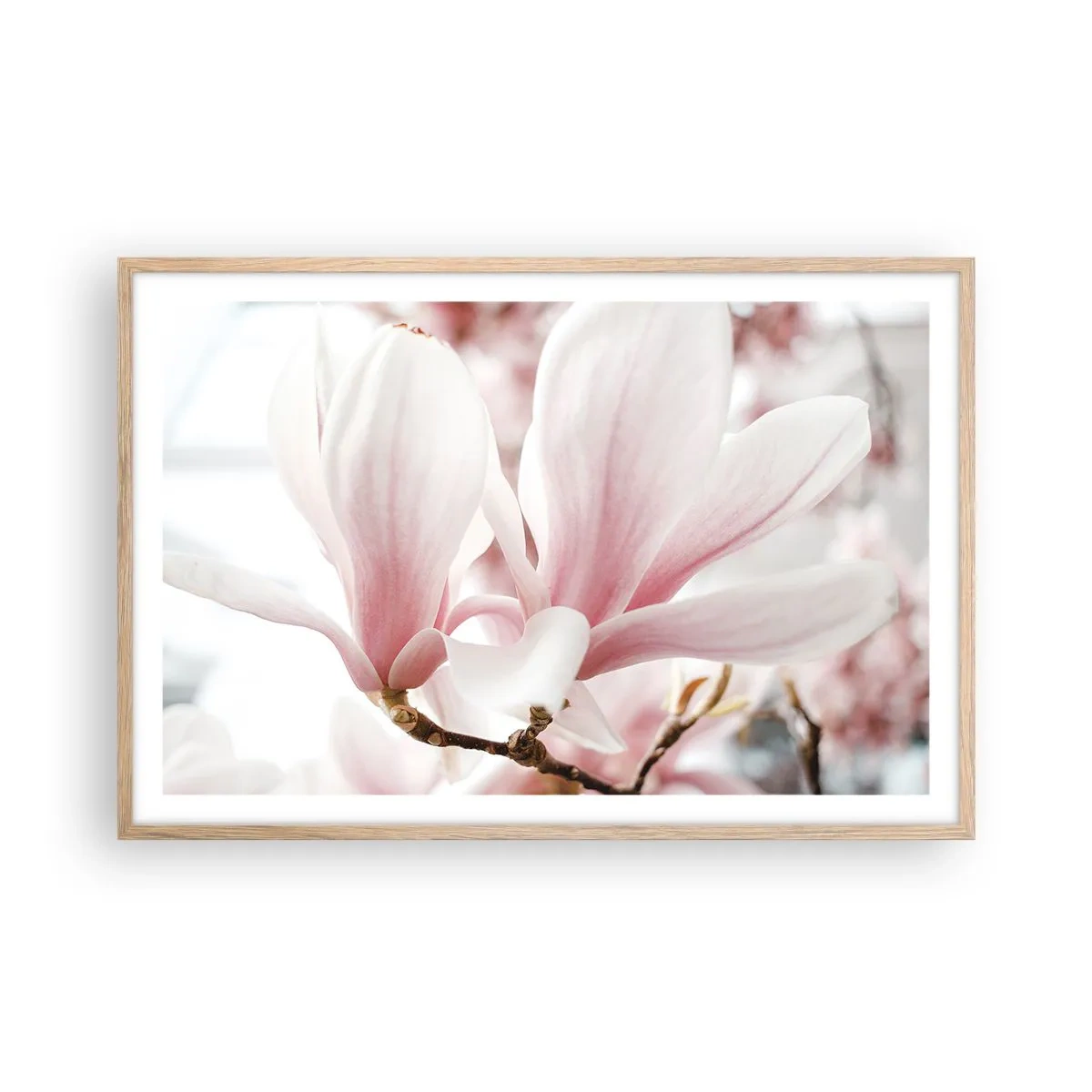 Poster in einem Rahmen aus heller Eiche - Eine Fülle von Zärtlichkeit - 91x61 cm