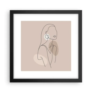 Poster in einem schwarzem Rahmen - Mädchenhafte Ikone - 30x30 cm