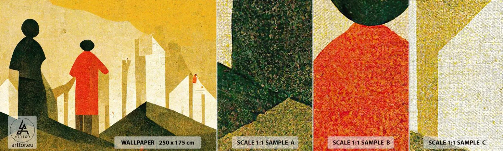 Fototapeten Muster Premium Canvas - Es ist noch ein langer Weg - Menschen, Symbolismus, Stück - 100x30 cm