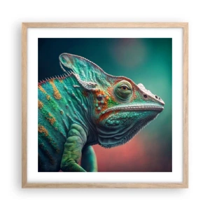 Poster in einem Rahmen aus heller Eiche - Siehst du mich? Nicht gut… - 50x50 cm