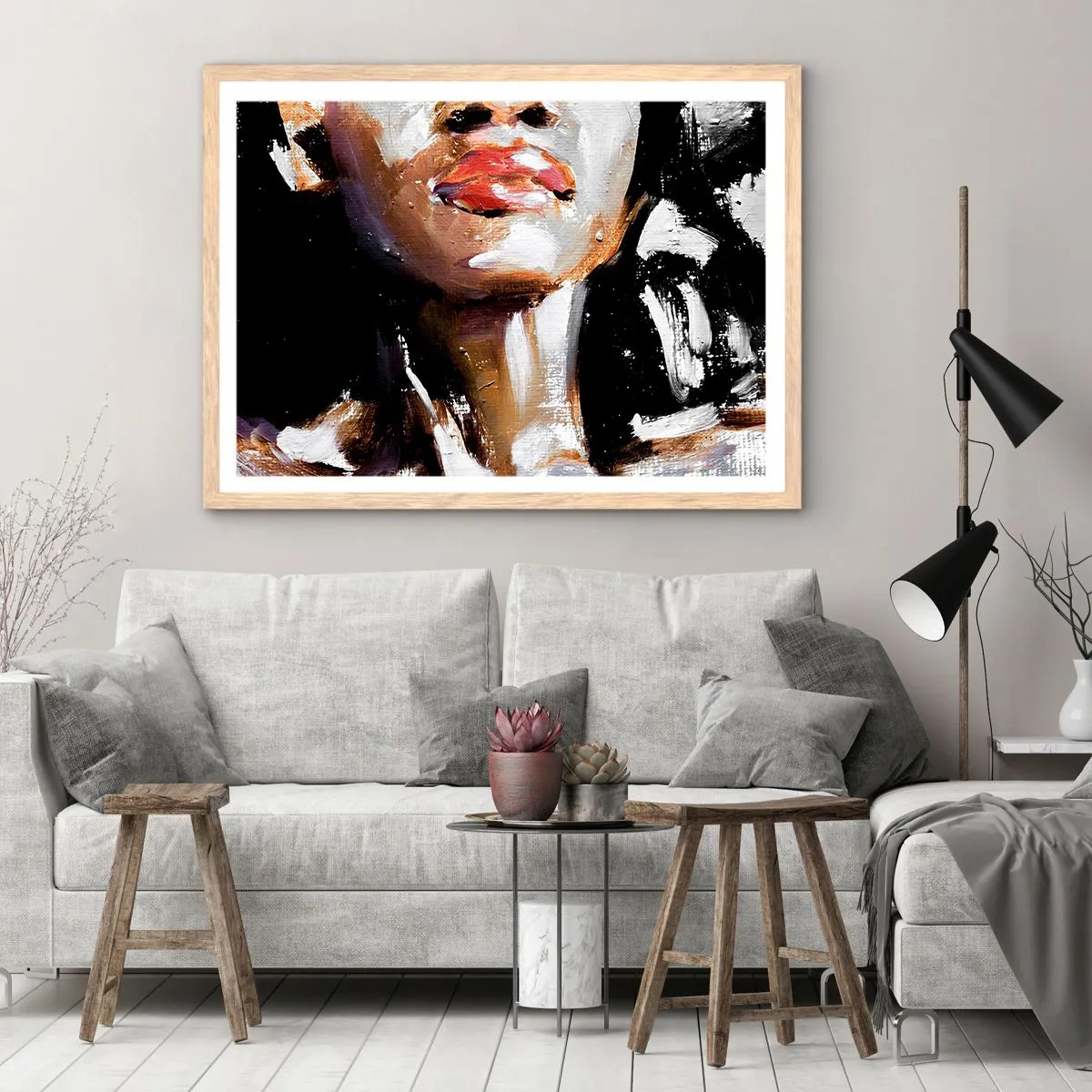 Poster in einem Rahmen aus heller Eiche - Stolz ohne Vorurteile - 40x30 cm