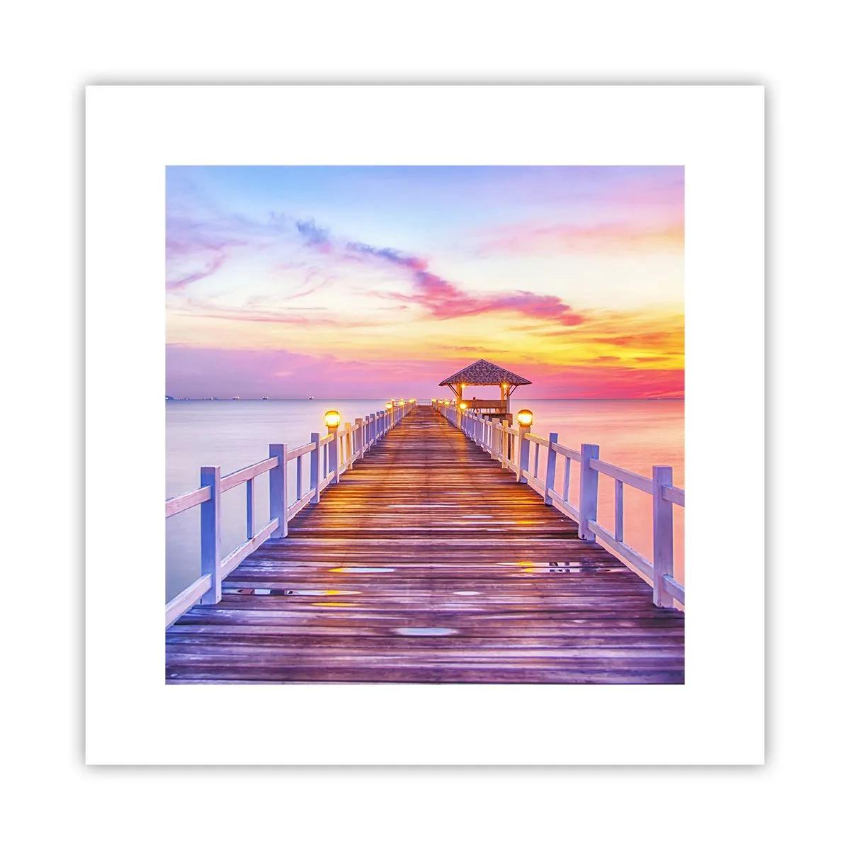 Poster - Die lila-goldene Stille des Abends - 30x30 cm