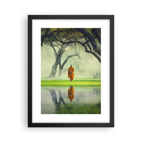 Poster in einem schwarzem Rahmen - Auf dem Weg zur Erleuchtung - 30x40 cm