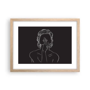 Poster in einem Rahmen aus heller Eiche - Schönheit erblüht in der Stille - 40x30 cm