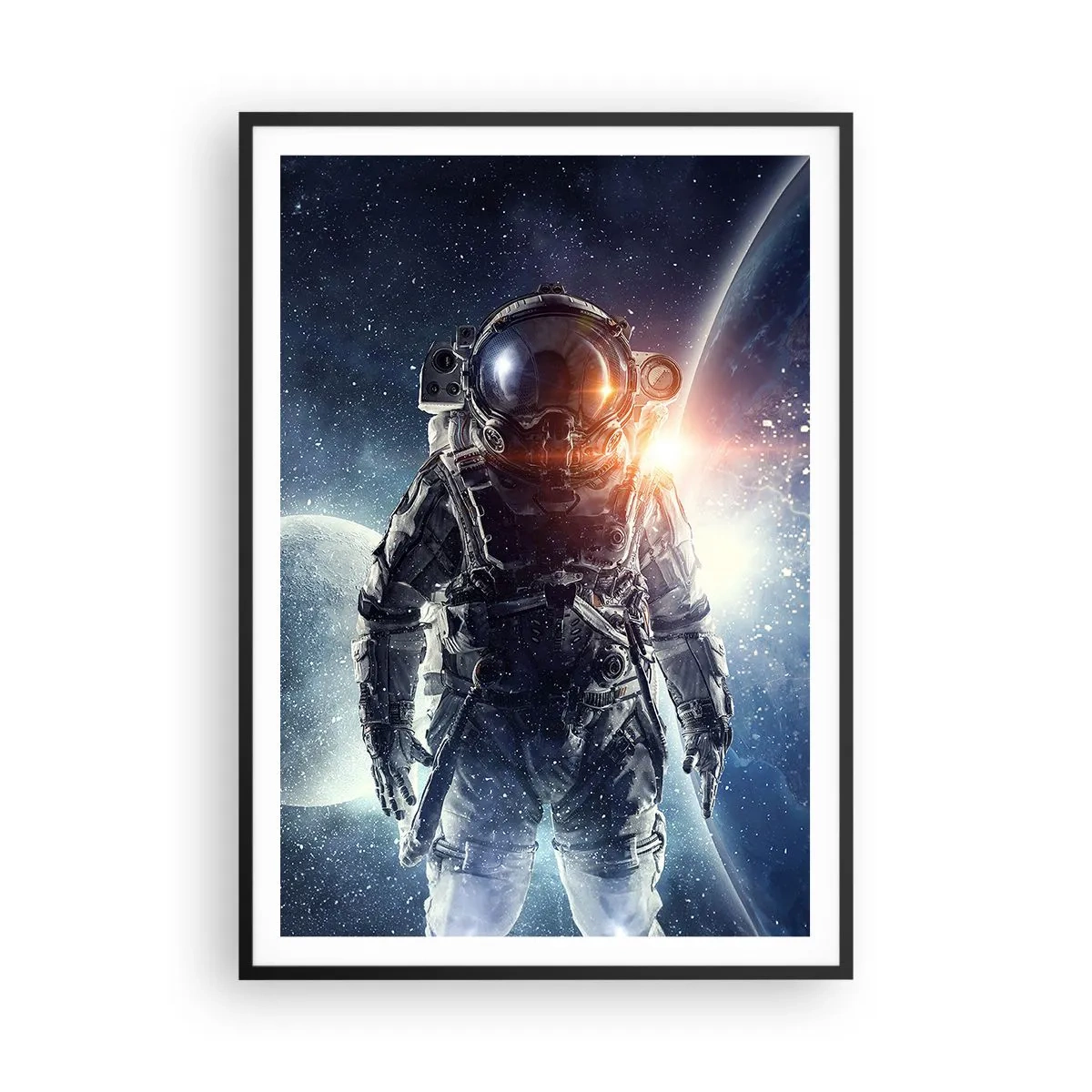 Poster in einem schwarzem Rahmen - Weltraumabenteuer - 70x100 cm