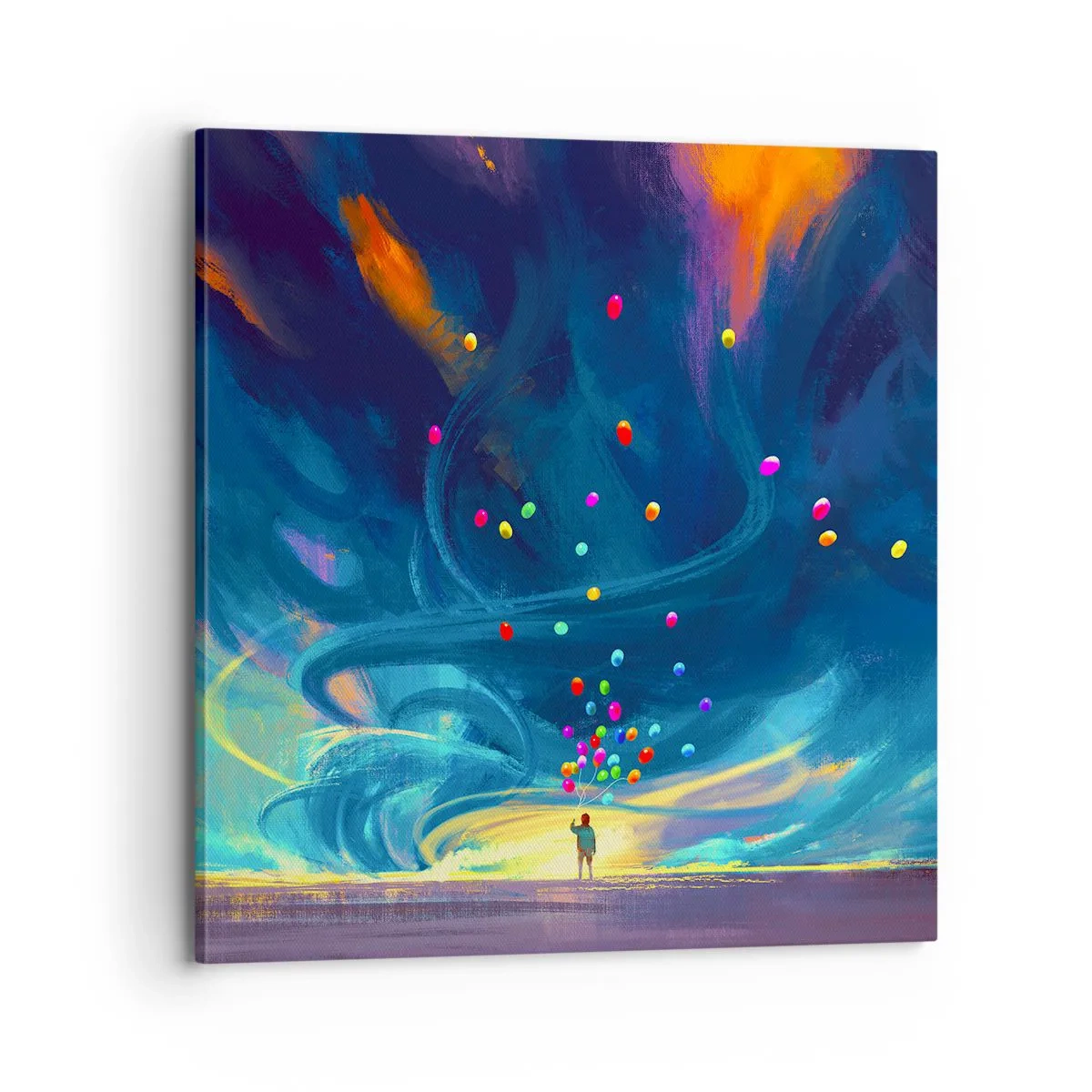 Bild auf Leinwand - Leinwandbild - Zum blauen Wind - 70x70 cm