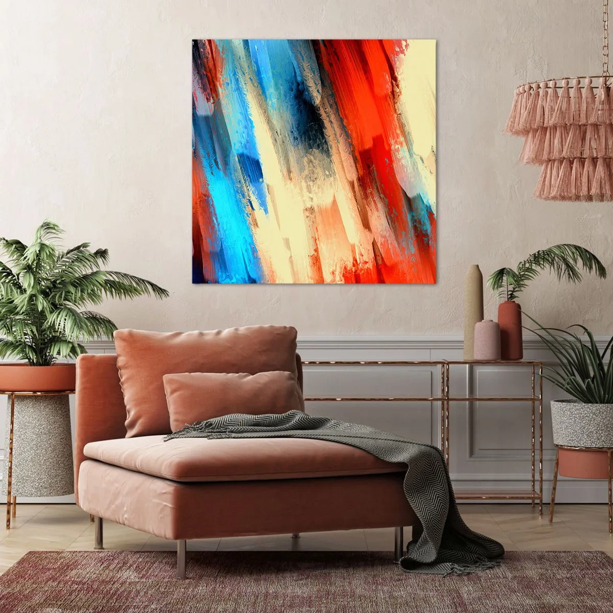 Bild auf Leinwand - Leinwandbild - Eine Kaskade von Farben - 70x70 cm