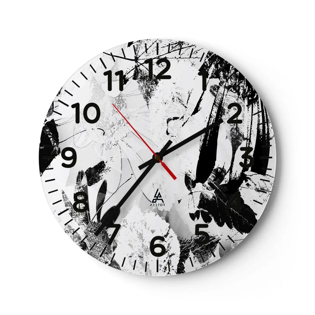 Wanduhr - Glasuhr - Herbst negativ - 30x30 cm