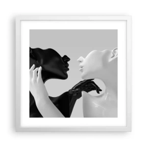 Poster in einem weißen Rahmen - Anziehung - Begierde - 40x40 cm