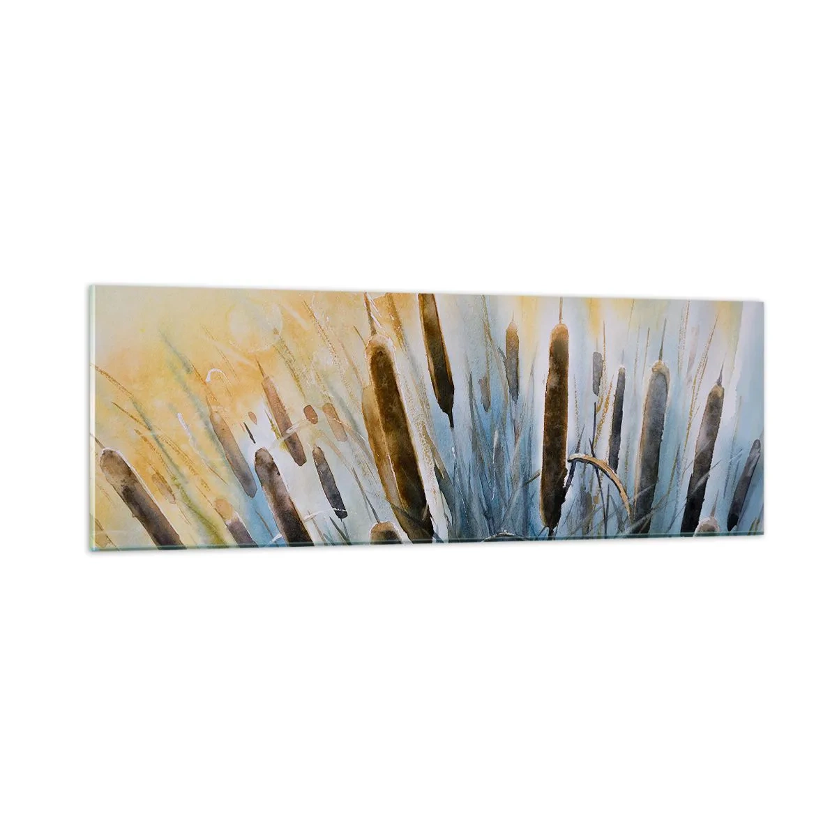 Glasbild - Bild auf glas - Die Kälte des Wassers, die Hitze der Sonne - 90x30 cm