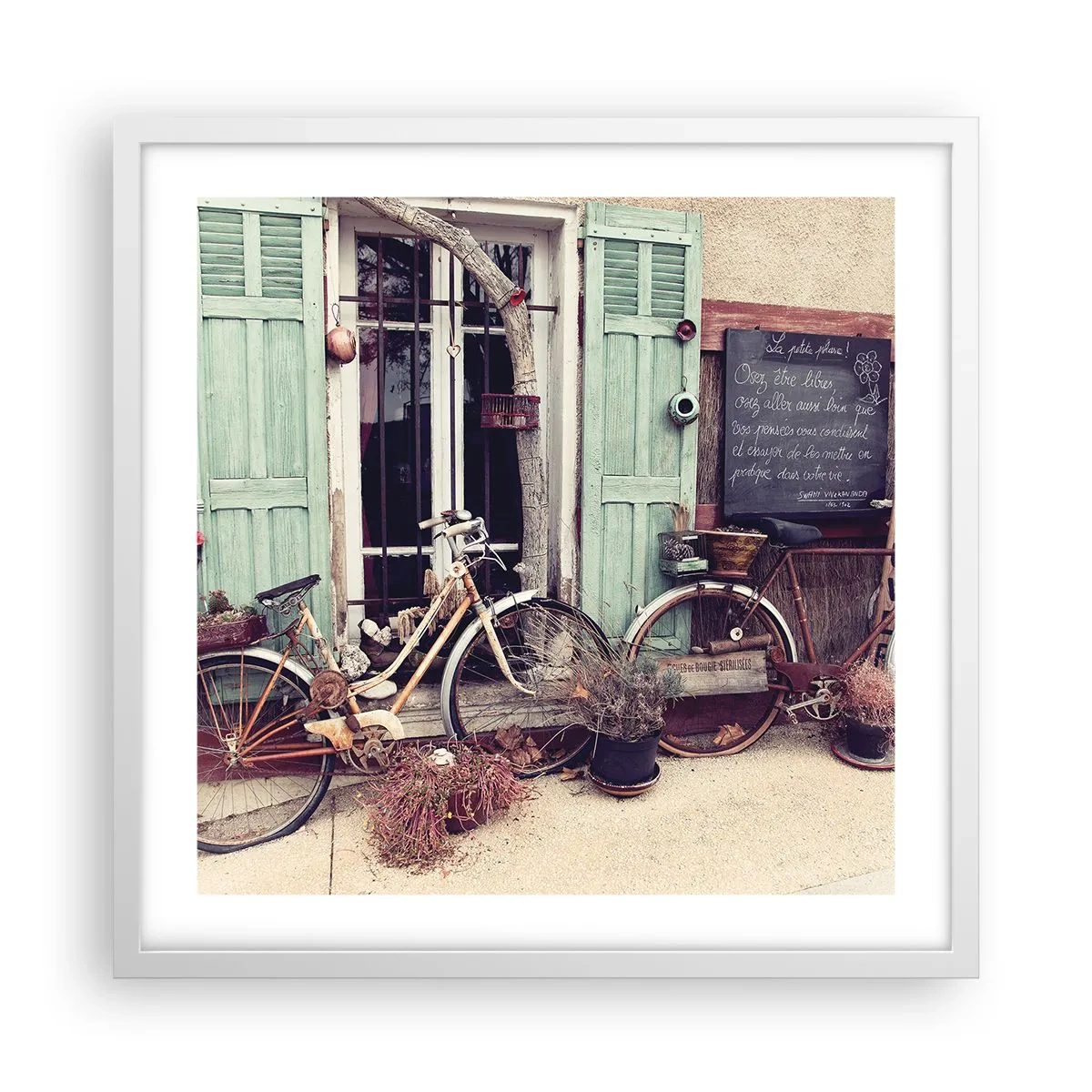 Poster in einem weißen Rahmen - Es lebe die Provinz - 50x50 cm