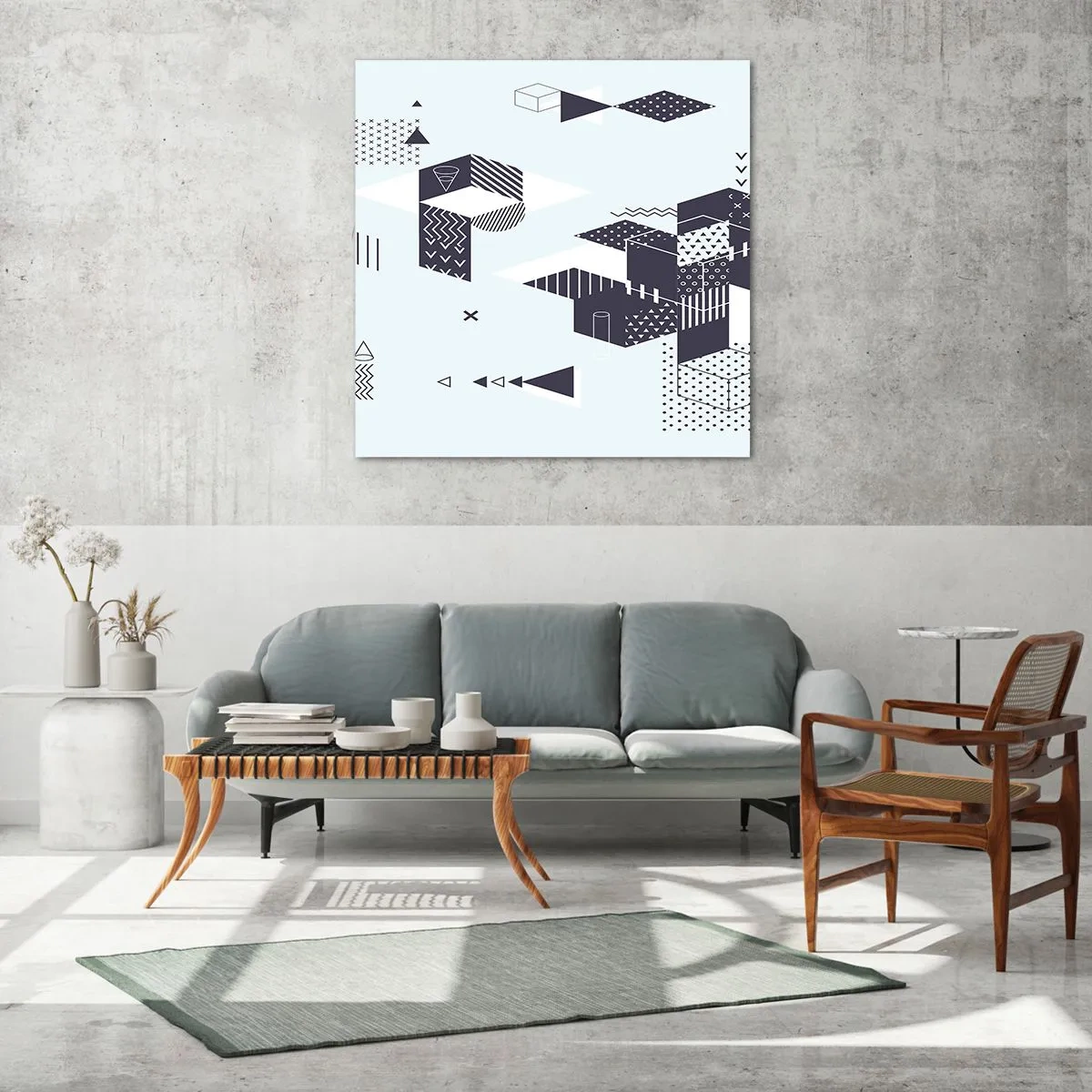 Glasbild - Bild auf glas - In der Seele eines Mathematikers - 30x30 cm