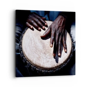 Bild auf Leinwand - Leinwandbild - Lebe in deinem eigenen Rhythmus - 40x40 cm