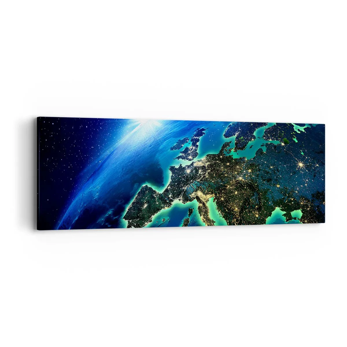 Bild auf Leinwand - Leinwandbild - Funkelndes Europa - 90x30 cm