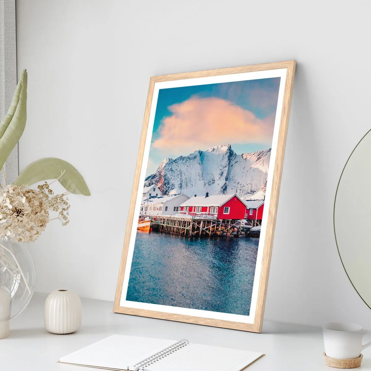 Poster in einem Rahmen aus heller Eiche - Nördlicher Rückzug - 61x91 cm
