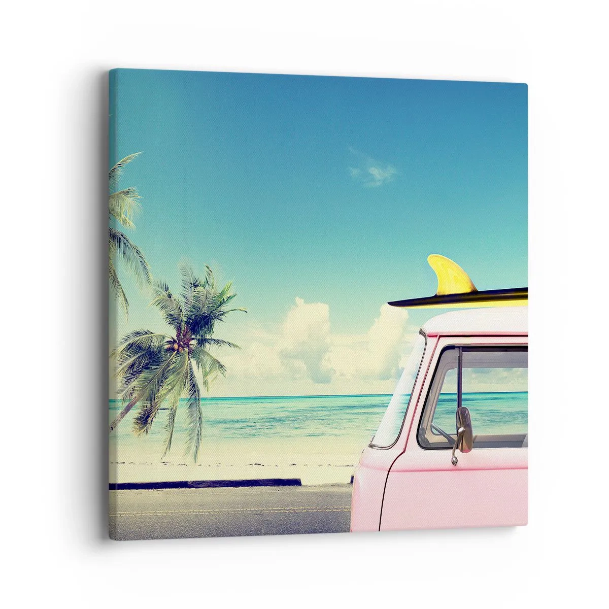 Bild auf Leinwand - Leinwandbild - Zeit um in die Ferien zu starten - 40x40 cm