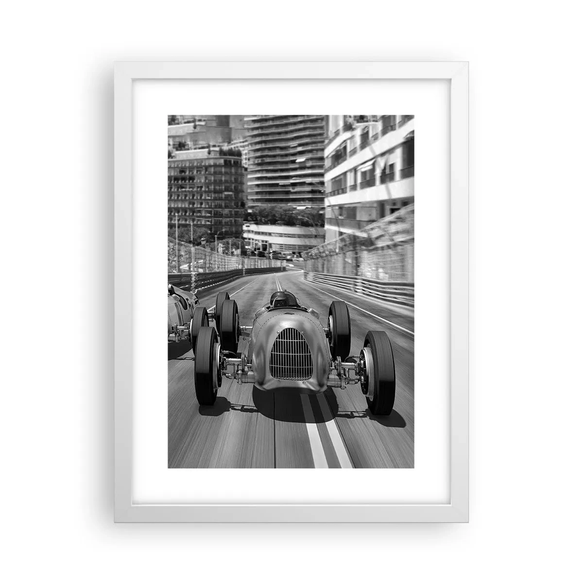 Poster in einem weißen Rahmen - Vor langer Zeit in Monte Carlo - 30x40 cm