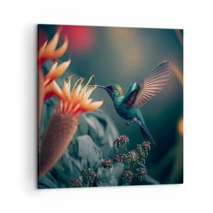 Bild auf Leinwand - Leinwandbild - Wirklich buntes Leben - 50x50 cm