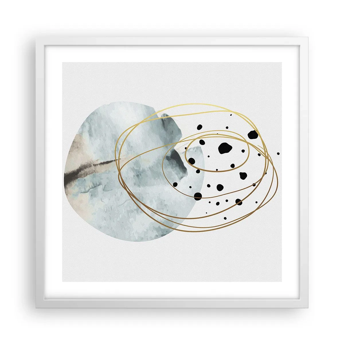 Poster in einem weißen Rahmen - Vom Weltraum umarmt - 50x50 cm