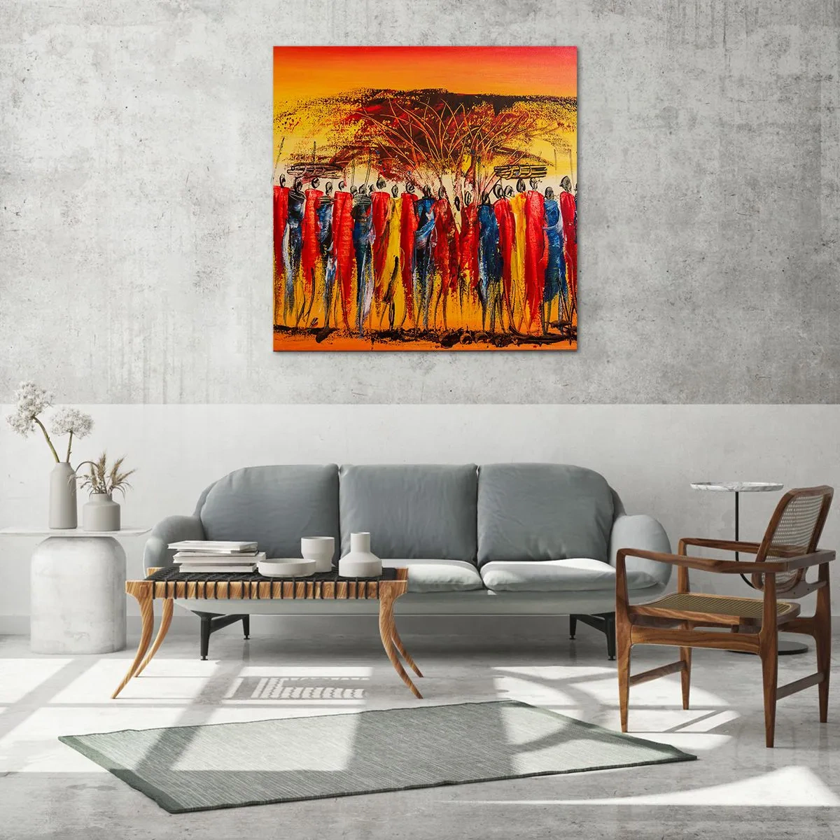 Glasbild - Bild auf glas - Dort, dort, dort gehen sie - 40x40 cm