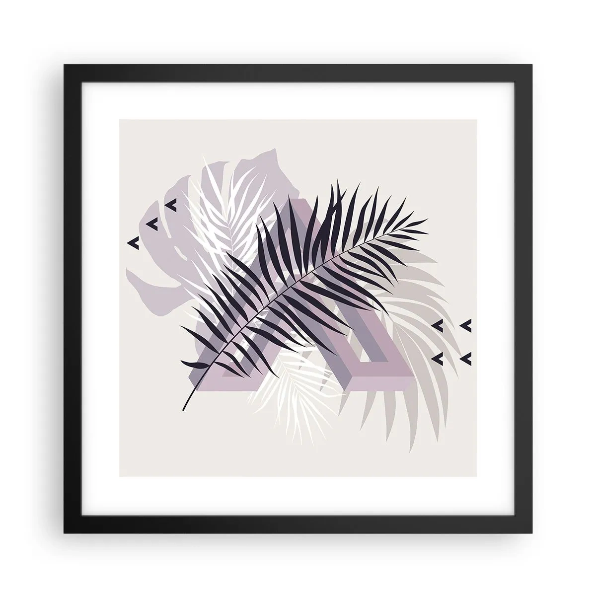 Poster in einem schwarzem Rahmen - Der Schatten des Schattens - 40x40 cm