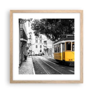 Poster in einem Rahmen aus heller Eiche - Und Fado im Hintergrund - 40x40 cm