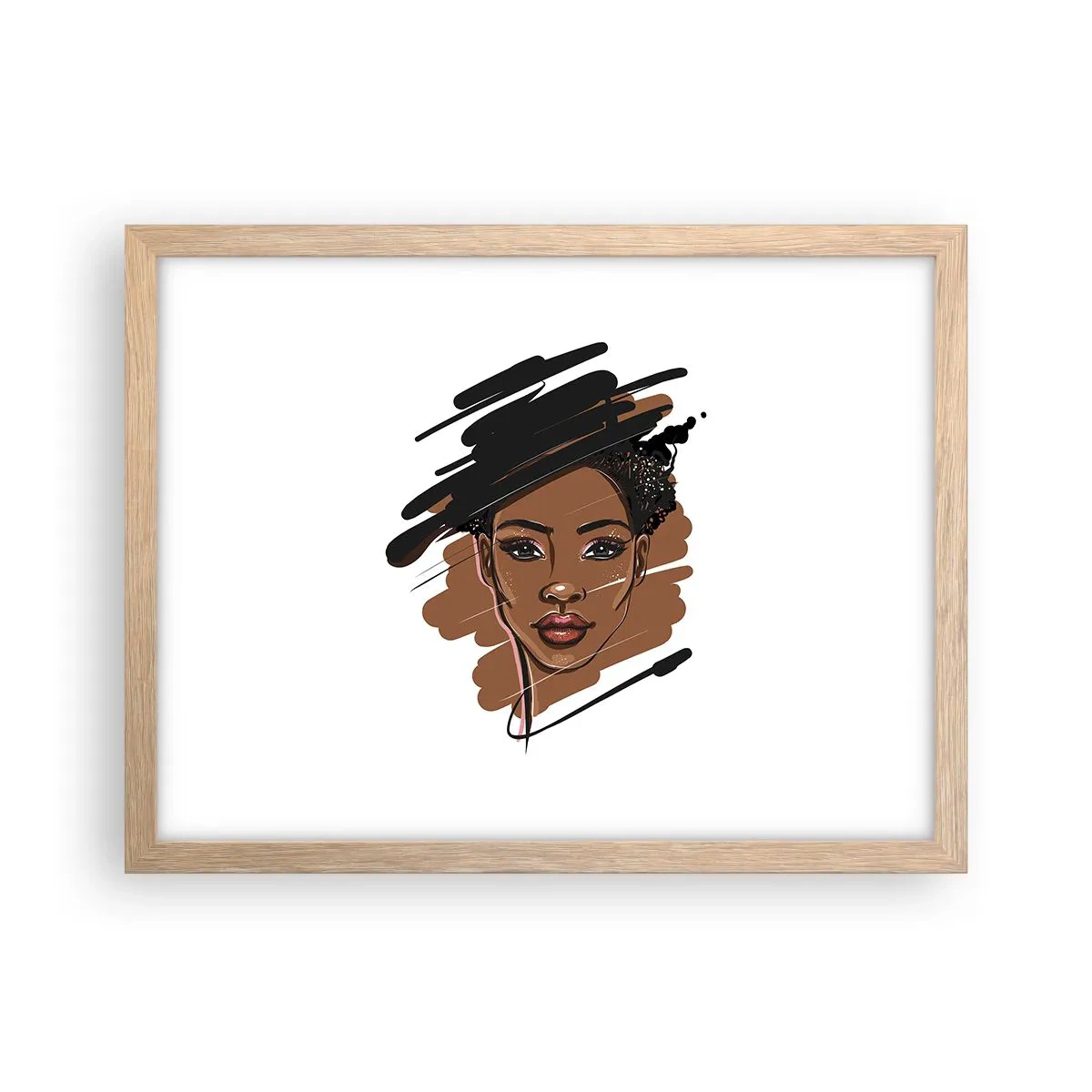 Poster in einem Rahmen aus heller Eiche - Süß wie Schokolade - 40x30 cm